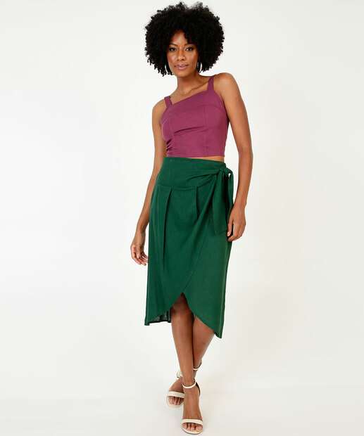 Blusa Cropped Feminina Alças Largas Marisa