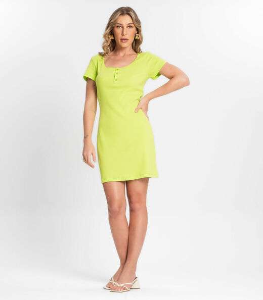 Vestidos Curto De Ribana Femnino Endless Verde