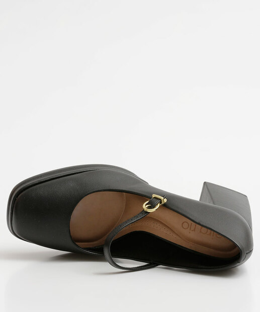 Scarpin Feminino Meia Pata Salto Grosso Beira Rio