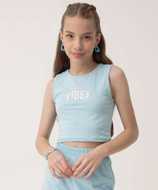 Blusa Juvenil Cropped Regata Marisa Tam 10 a 16