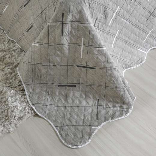 Jogo Cobre-leito Dupla Face Queen Bene Casa Bege