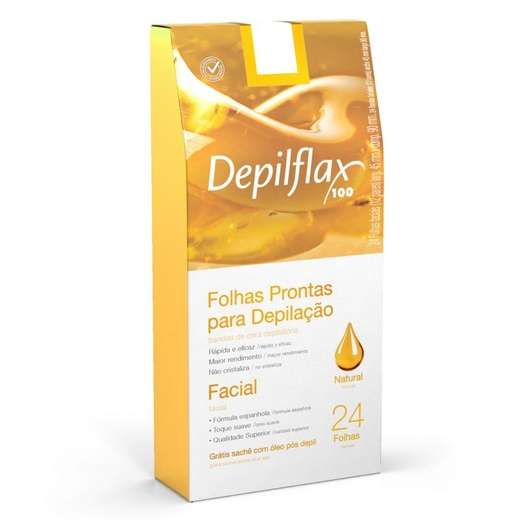 Image_Folhas para Depilação Facial Natural Depilflax C/24 Unid