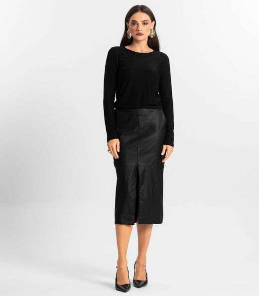 Blusa Feminino Manga Longa Endless Preto