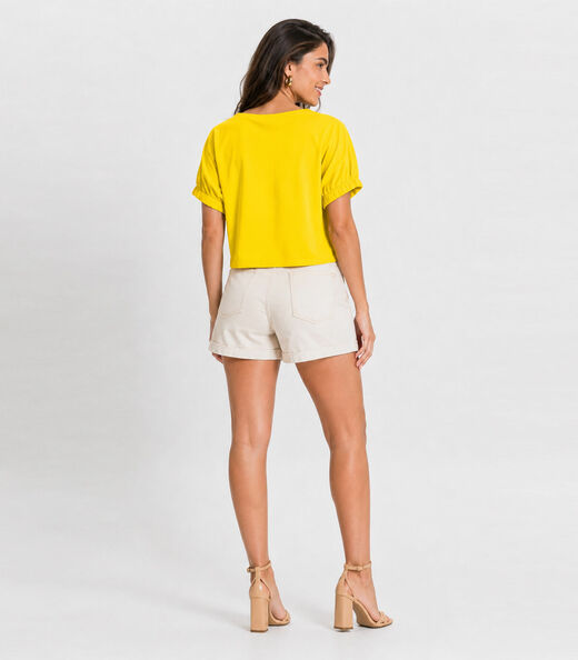 Blusa Feminina Viscose Infinita Cor Amarelo