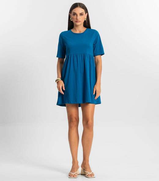 Vestido Feminino Liso Select Azul