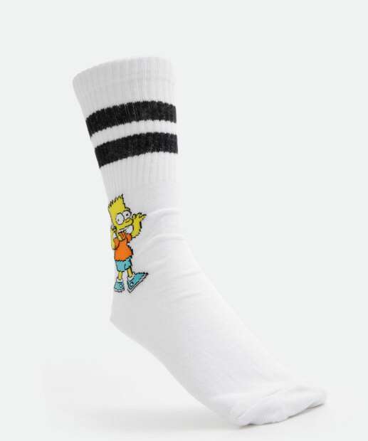 Image_Meia Masculina Cano Longo Bart Simpsons