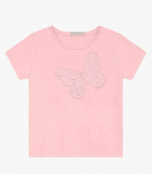 Blusa feminina em Cotton Leve Trick Nick Rosa