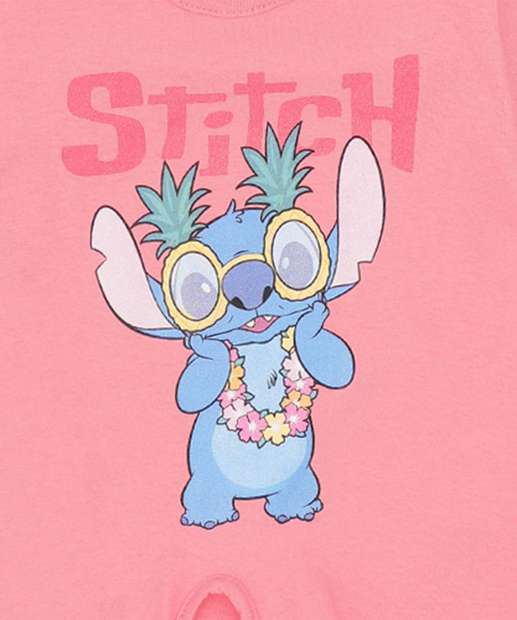 Camiseta Infantil Nó Estampa Stitch Disney Tam 1 a 3