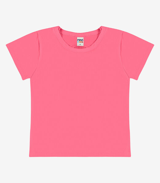 Image_Blusa Básica Infantil Cotton Leve Rovi Kids Rosa