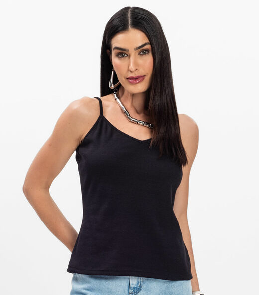 Blusa de Alça Infinita Cor Preto