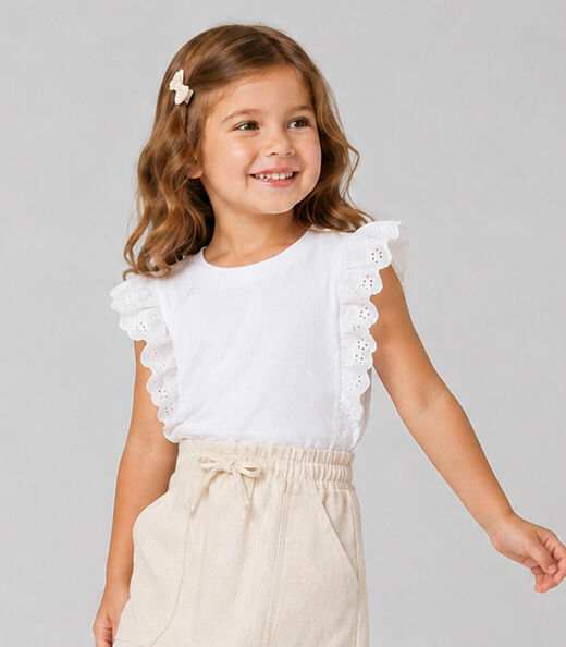 Image_Blusa Feminina Infantil Com Laise Trick Nick Branco