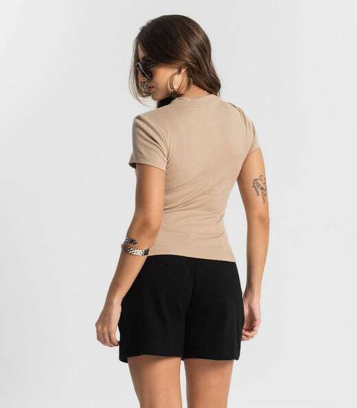 Blusa Feminina Em Ribana Endless Marrom