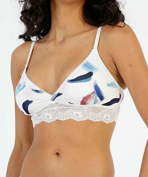 Sutiã Feminino Triângulo Recorte Estampado Marisa