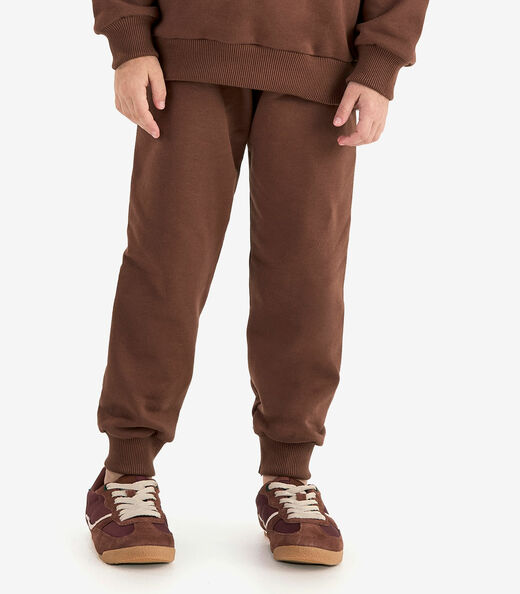 Conjunto Blusão com Calça Moletom Rovi Kids Marrom