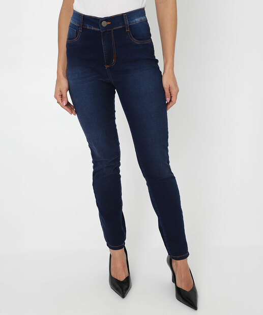 Calça Feminina Jeans Cigarrete Sawary Azul