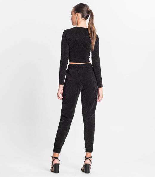 Calça Jogger Juvenil Feminina Minty Preto