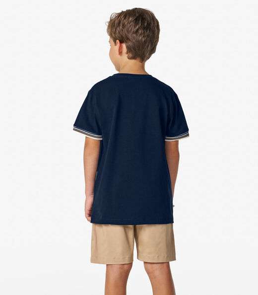 Camiseta Menino em Cotton Leve Trick Nick Azul