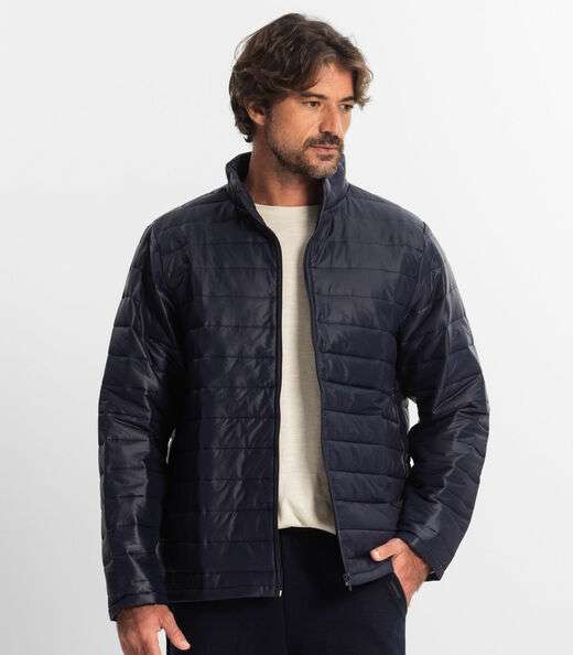 Jaqueta Masculina Em Microfibra Diametro Azul