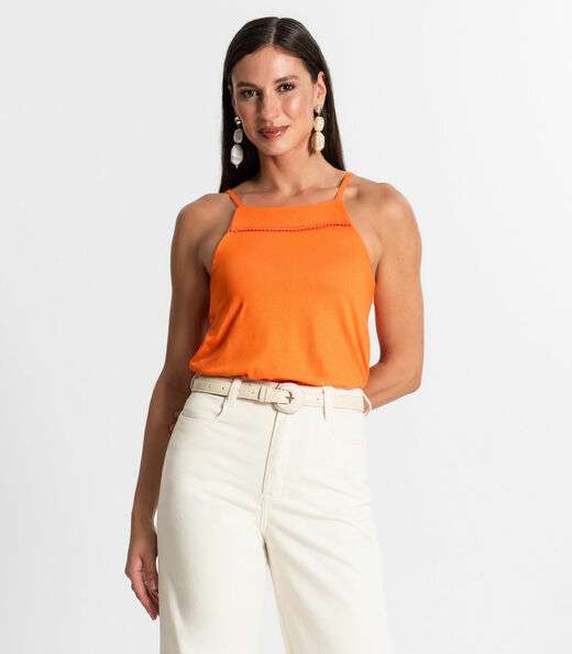 Image_Blusa De Alça Feminina Rovitex Laranja