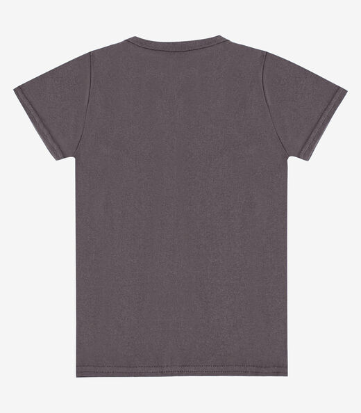 Blusa Infantil Manga Curta Básica Soletex Marrom