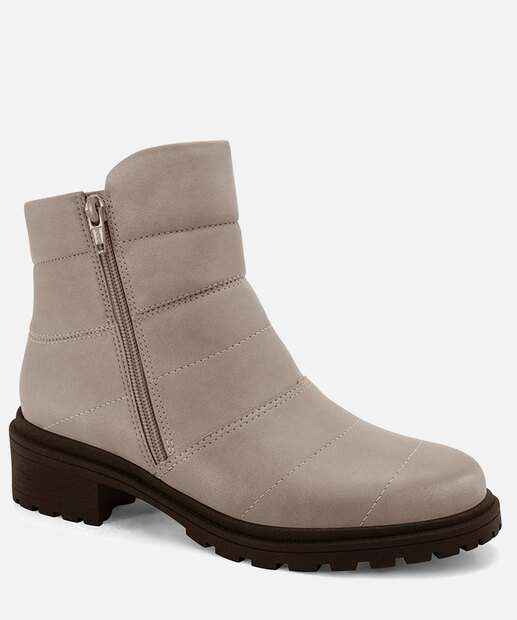 Bota Feminina Cano Curto Matelassê Comfortflex