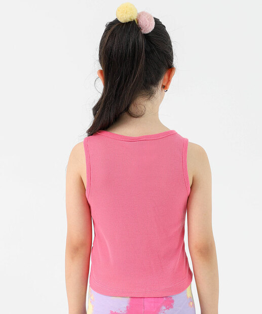 Regata Infantil Estampa Stitch Tam 4 a 10 Rosa