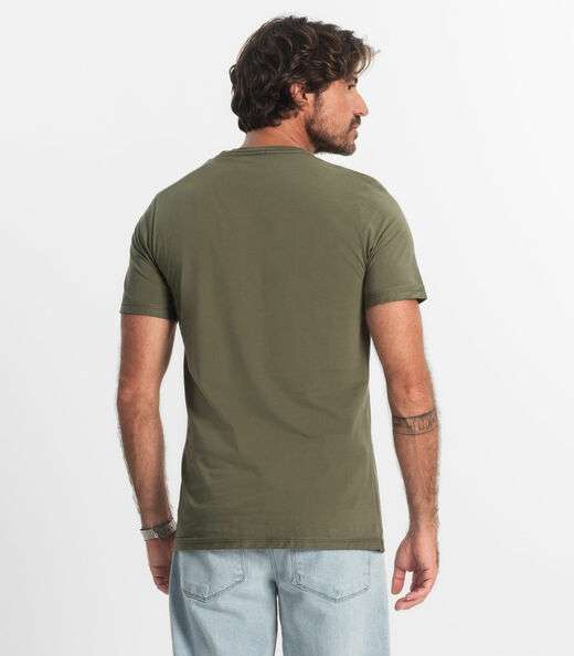 Camiseta Masculina Meia Malha Diametro Verde