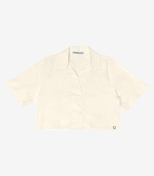 Camisa Cropped Endless Bege
