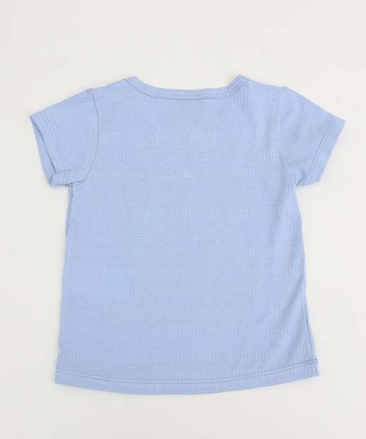 Camiseta Infantil Manga Curta Stitch Disney Tam 1 a 5 Azul