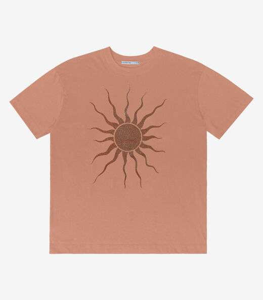 Blusa Feminina Manga Curta Sun Endless Marrom