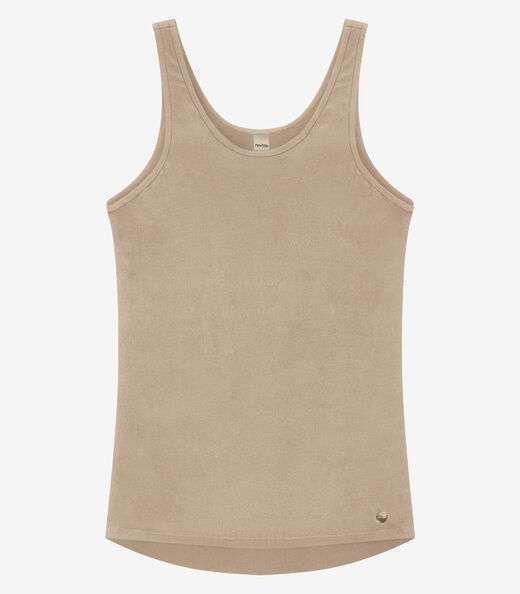 Regata Feminina Básica em Viscotorcion Rovitex Marrom