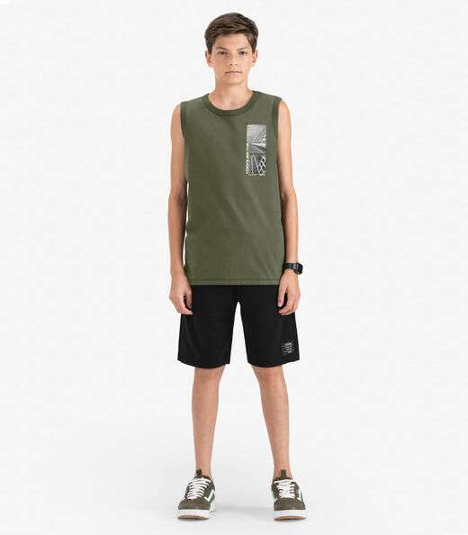 Image_Bermuda Juvenil Masculina em Moletom Minty Preto