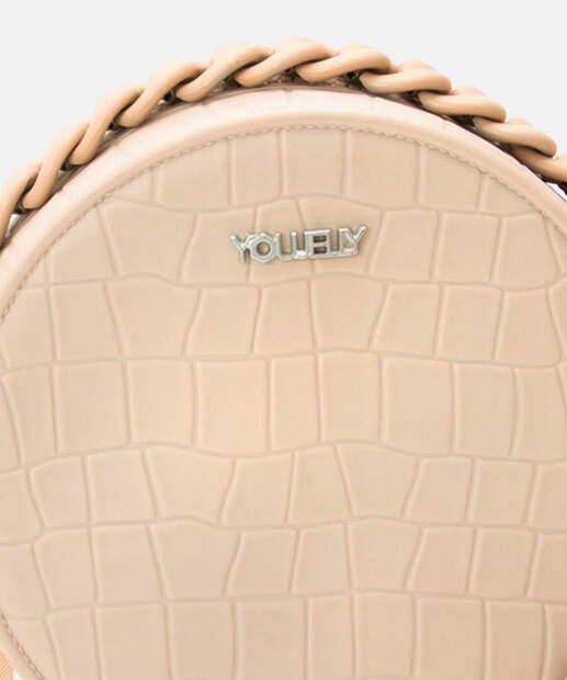 Bolsa Feminina Transversal Textura Croco Corrente You Jelly