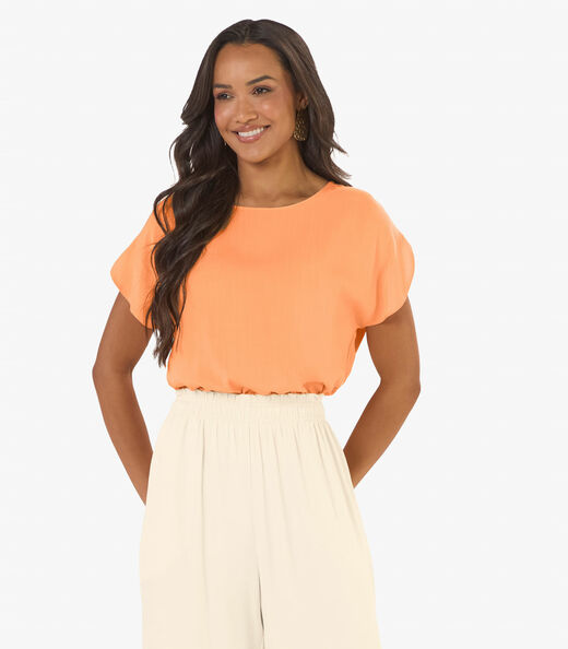 Image_Blusa Feminina Tecido de Viscose Rovitex Laranja