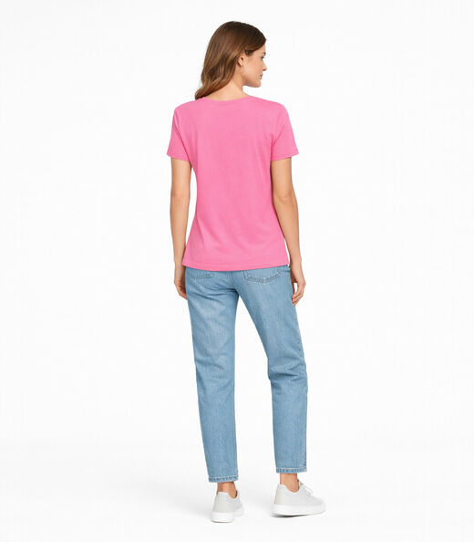 Blusa Feminina com Estampa Infinita Cor Rosa