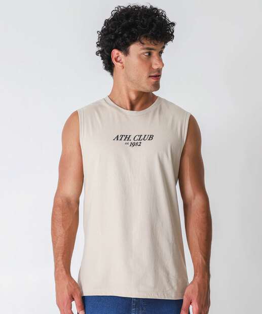 Image_Regata Masculina Machão Estampada Marisa Bege