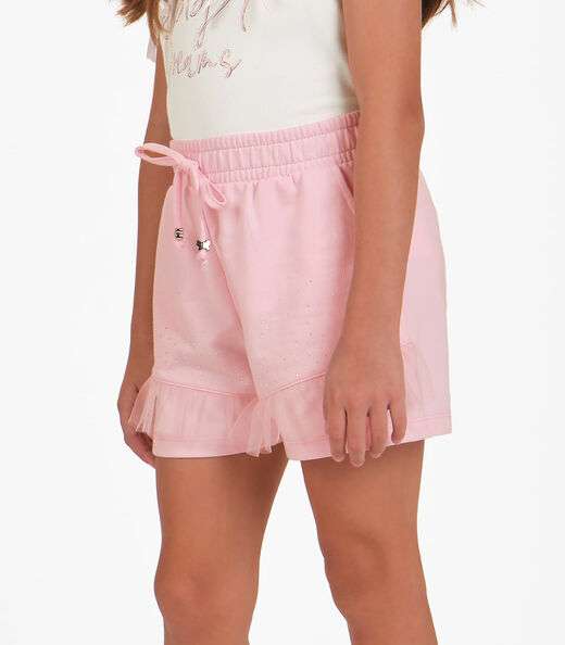 Conjunto Blusa com Shorts Menina Trick Nick Bege