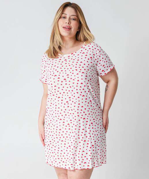 Image_Camisola Plus Size Canelada Corações Marisa Off White