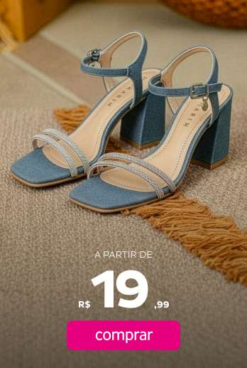 Sandalias e Rasteiras a paritr de R$19,99