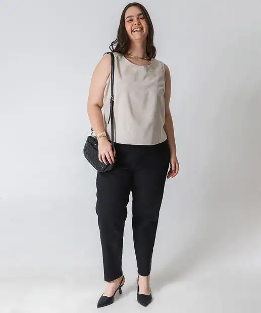 Image_Calça Plus Size Feminina Jeans Skinny Preto