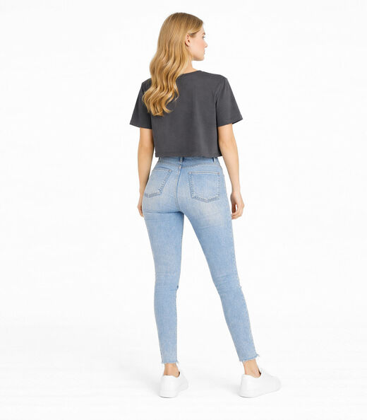 Blusa Feminina Básica Malha Suplex Infinita Cor Cinza