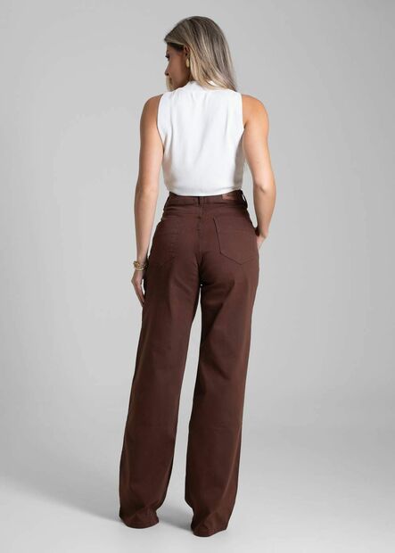 Calça Sarja Sawary Wide Leg - 282899