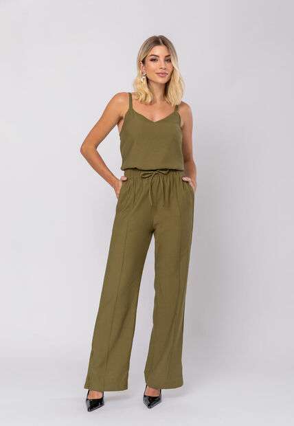 Image_Conjunto Feminino Alfaiataria Regata E Calça Fenda Verde Musgo Salvatore