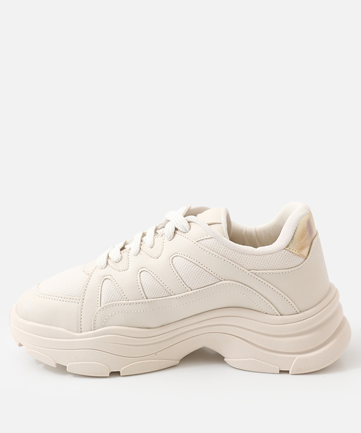 Tênis Casual Feminino Chunky Sneaker Marisa Off White