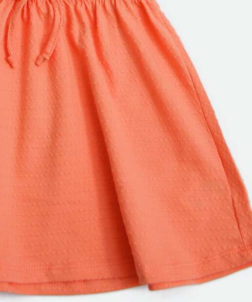 Vestido Infantil Manga Curta Textura Marisa Tam 1 a 4