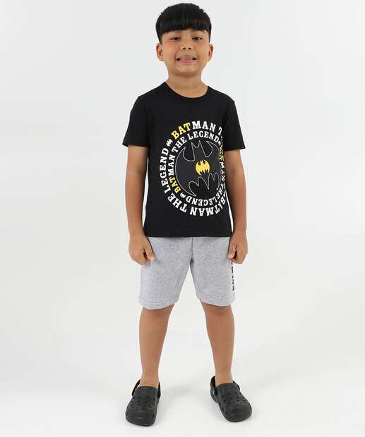 Image_Conjunto Infantil Batman Manga Curta Tam 4 a 10 Preto