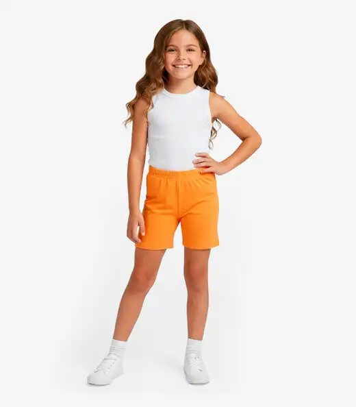 Image_Bermuda Ciclista Infantil Básica Soletex Laranja
