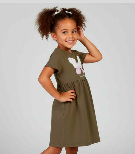 Vestido Infantil em Molecotton Select Verde