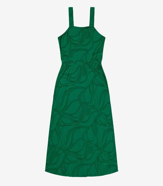 Vestido Midi em Viscotorcion Rovitex Verde