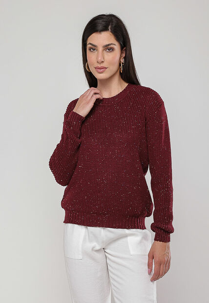 Image_Blusa de Tricot em Fio Boton? Vinho Salvatore
